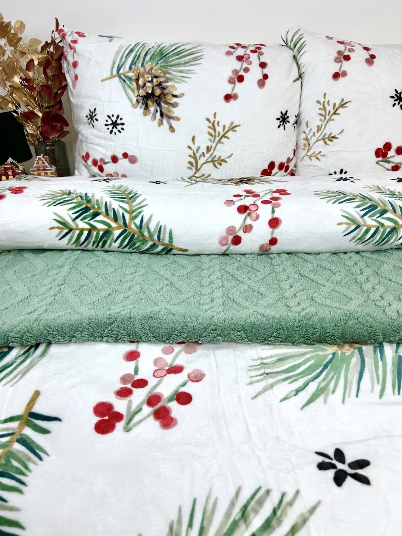 Posteľná obliečka Mikroplyš Ihličie 140x200/70x90 cm | INTERMEDIC SK