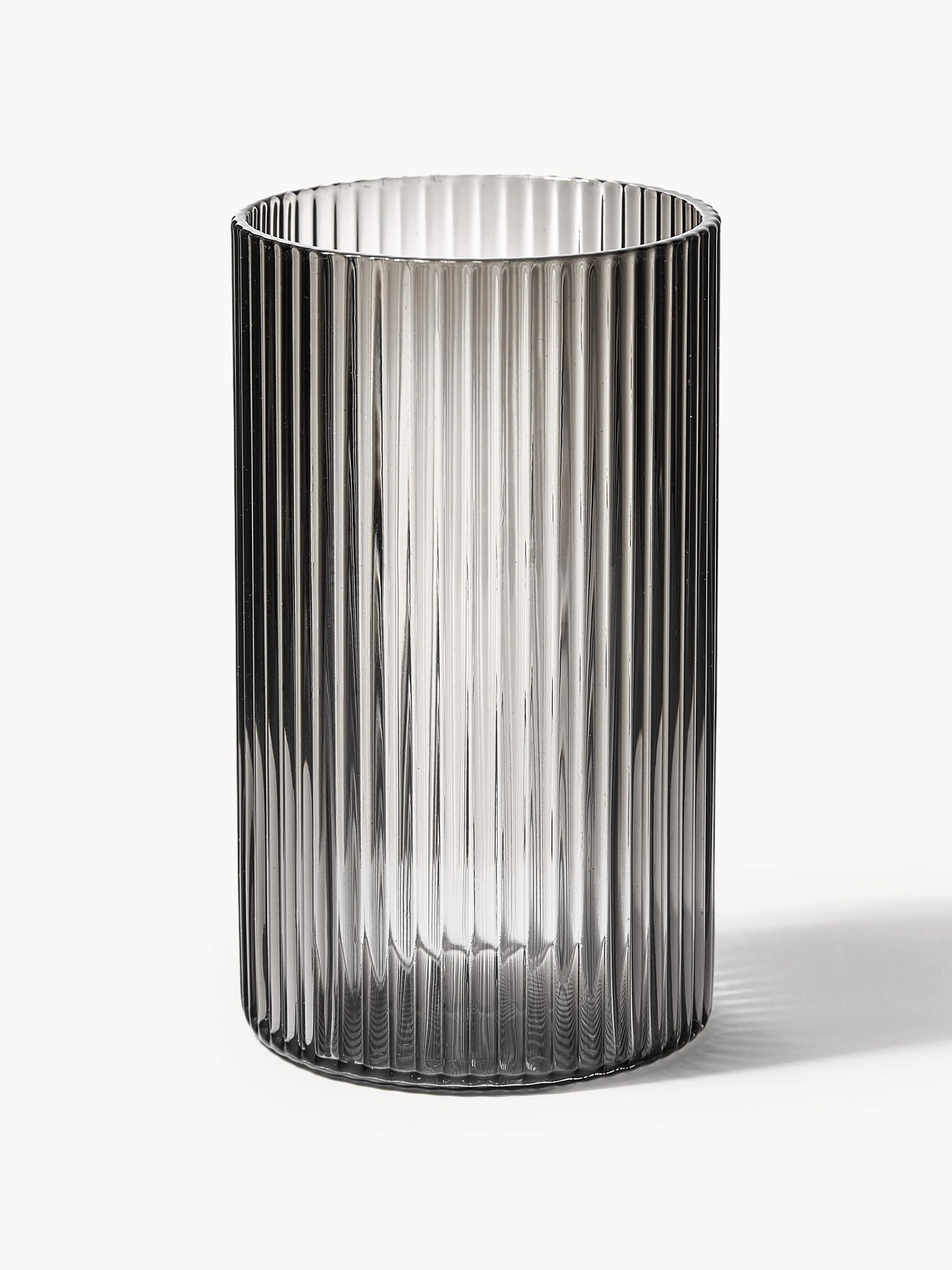 Ručne fúkané malé reliéfne poháre na kokteily Ripple, 4 ks