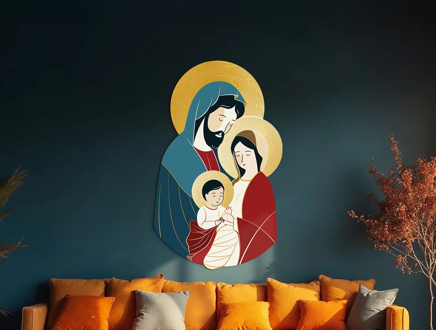 drevko | Obraz na stenu Svätá rodina 65 x 40 cm