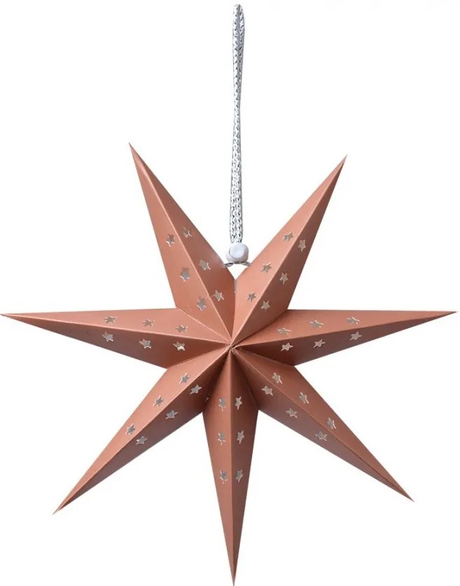 Hnedá závesná papierová hviezda - 30*8*30 cm Hnedá závesná papierová hviezda - 30*8*30 cm