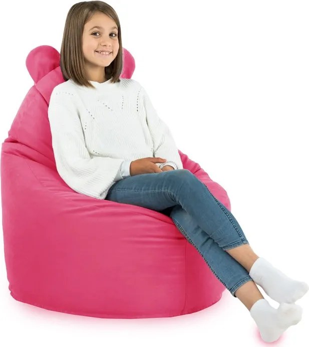 Detské kreslo Sako TEDDY – mäkké plyšové kreslo pre najmenších Farba: Ružový