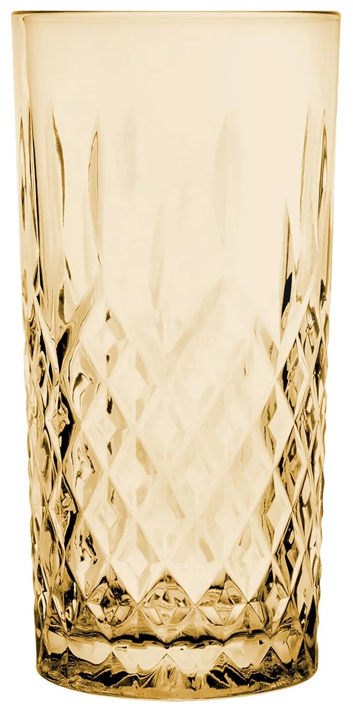 Sklenená nápojová pohárik Water Yellow M - 300 ml