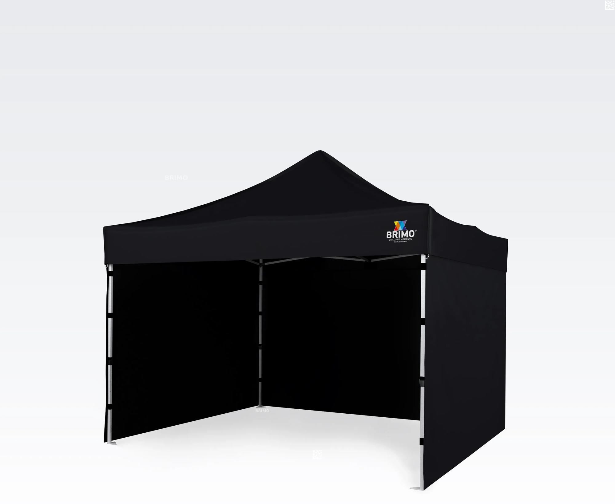 BRIMO Skladací altánok 3x3m - s 3 stenami - Čierna 9