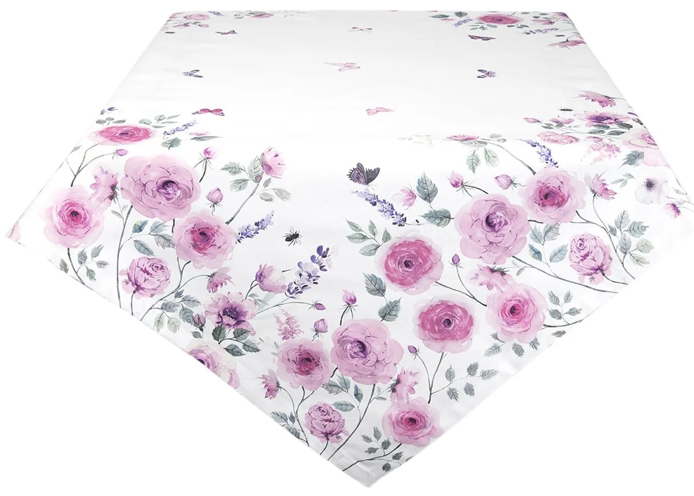 Obrus ​​na stôl Roses and butterflies - 150*150 cm