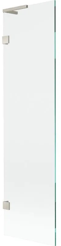 Mexen, Mexen Lunar L 1-krídlová vaňová zástena 50 x 150 cm, transparentná, brúsený nikel - 897L-050-000-97-00