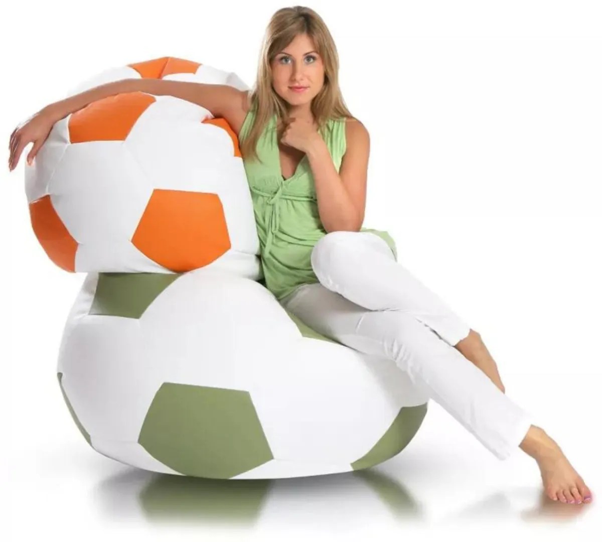 Sedací vak Sport XL – veľká lopta pre fanúšikov športu a pohodlia Farba: E8 - olivový