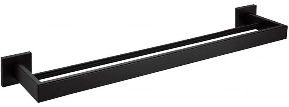 Rea Erlo 02, 2-radový vešiak na uteráky 60cm 332919, čierna matná, REA-06908