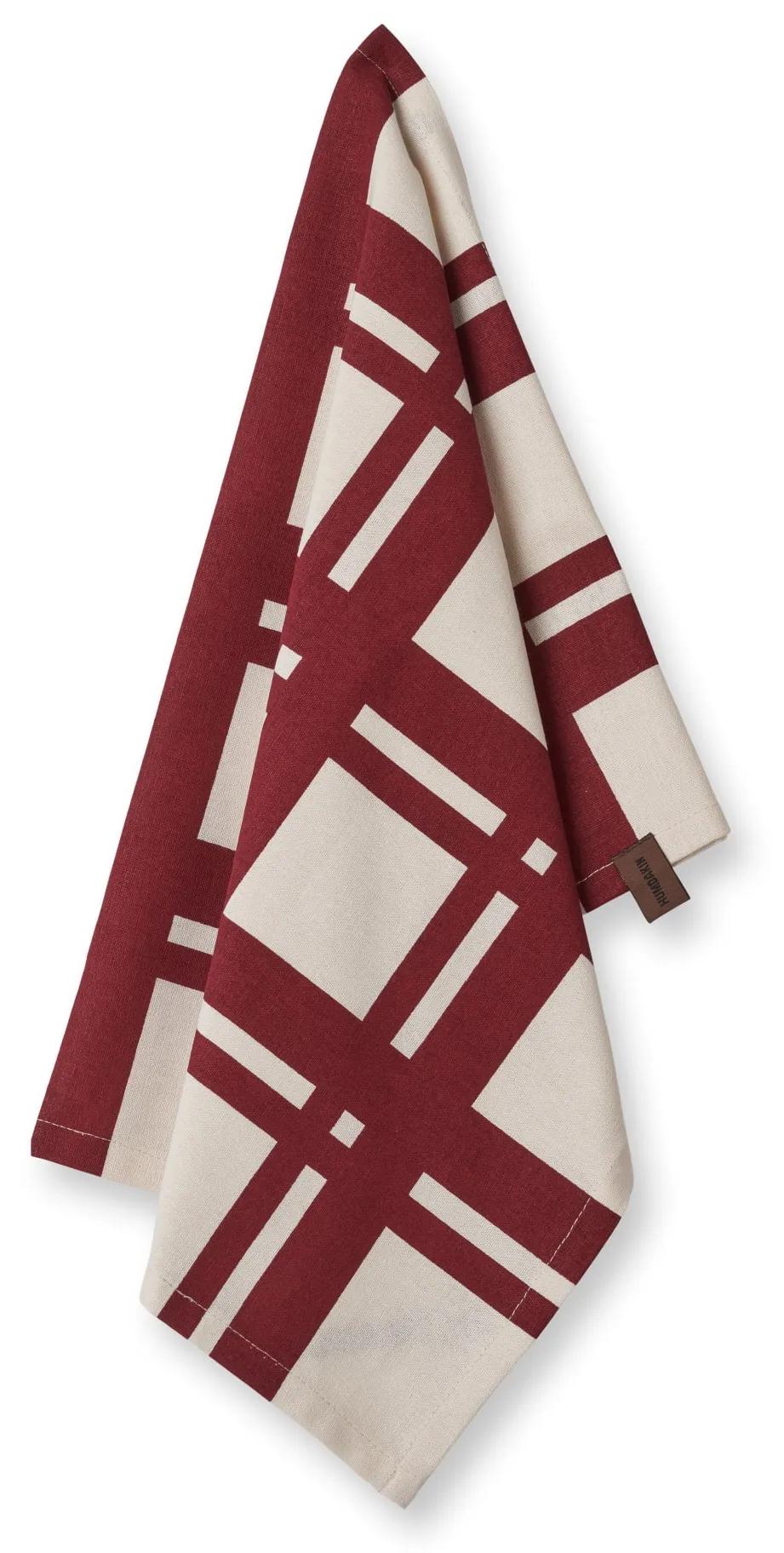 Humdakin Utierka z organickej bavlny Red Check – set 2 ks