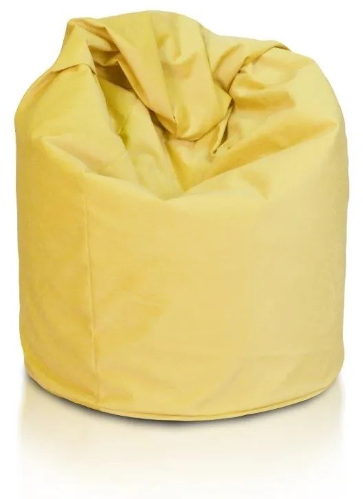 INTERMEDIC SK - Sedací vak Mega Sako z plyšu 135 cm | pastelový vak na leňošenie, 340 l Farba: A028 - Žltá