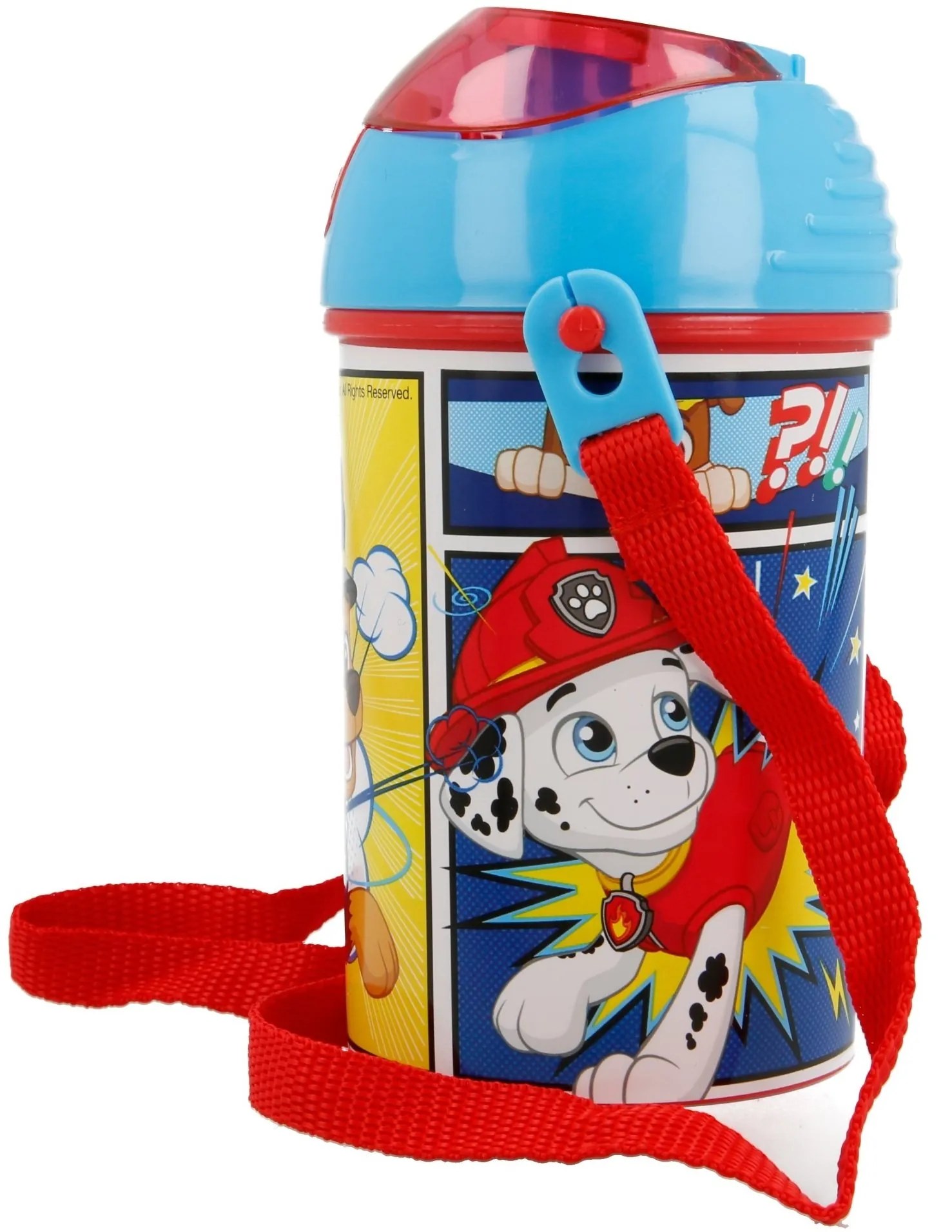 Plastová fľaša na pitie s viečkom Tlapková patrola - Paw Patrol - 450 ml
