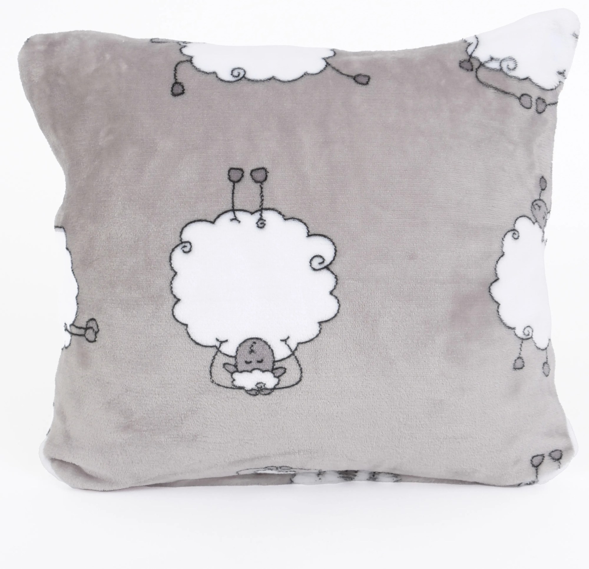 Obliečka na vankúšik mikroplyš Exclusive 40 × 40 cm - Ovečky morning yoga sivé