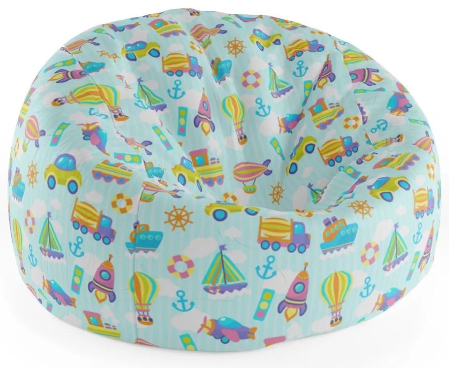 Sedací vak Cocoon autíčka, farebná