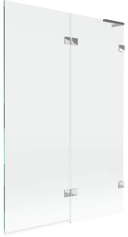Mexen Lunar L, 2-krídlová vaňová zástena pravá 120 x 150 cm, číre sklo, chrómová, 897L-120-100-01-00-P