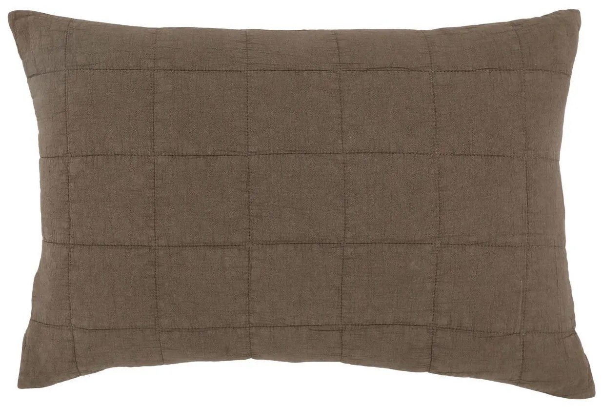 Hnedá obliečka na vankúš s opraným vzhľadom Aix Vintage Quilt - 60*40 cm