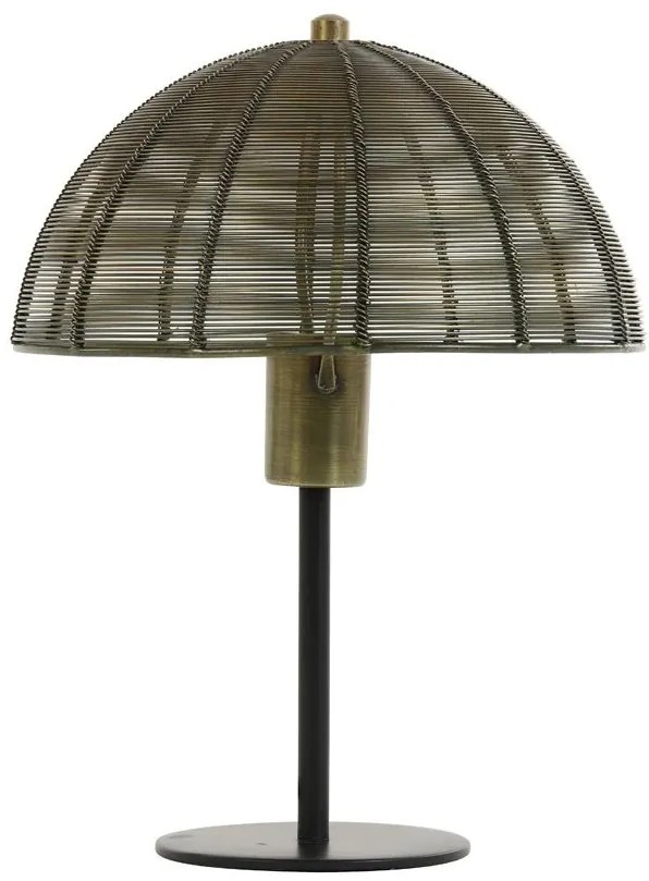 Bronzová antik kovová lampa Klobu - Ø25*33cm / E27