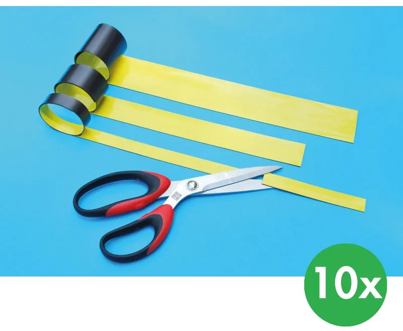 Magnetické pruhy 50 x 600 mm, žlté 10 ks Magnetické pruhy 50 x 600 mm, žlté 10 ks