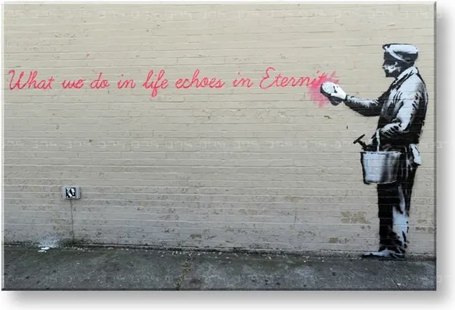 Obraz na plátne Street ART – Banksy - 100x150 cm