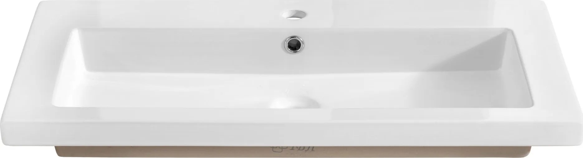 Keramické umývadlo SPIRIT WHITE 2 100 cm - biele