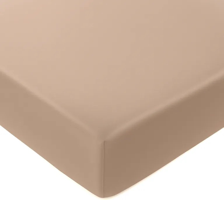 INTERMEDIC SK Napínacie saténové prestieradlo by Queen Plačková – 100% bavlna, béžové, 180x200 cm