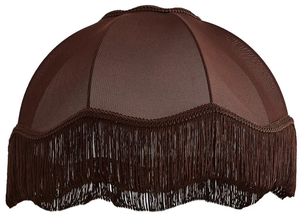 Látkové tienidlo hnedé s bielym interiérom 45/15/21,5 - Heritage