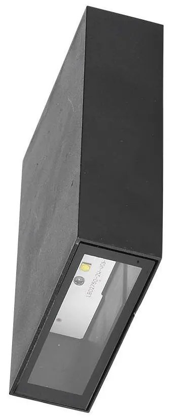 LED Solution Čierne fasádne LED svietidlo obdĺžnikové 4W IP65 Farba svetla: Teplá biela 218561