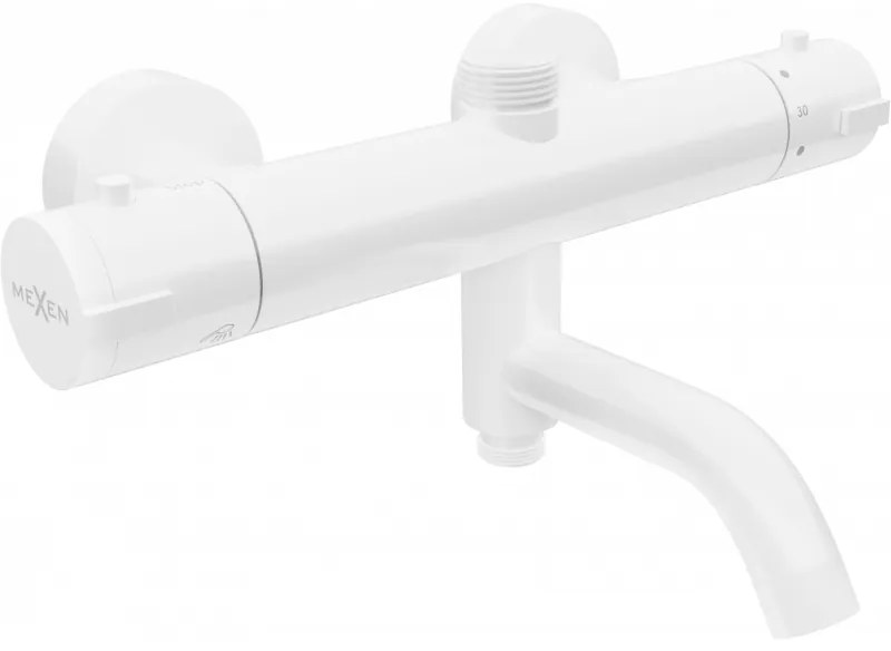 Mexen KAI termostatická vaňová/sprchová batéria, biela, 77900-20
