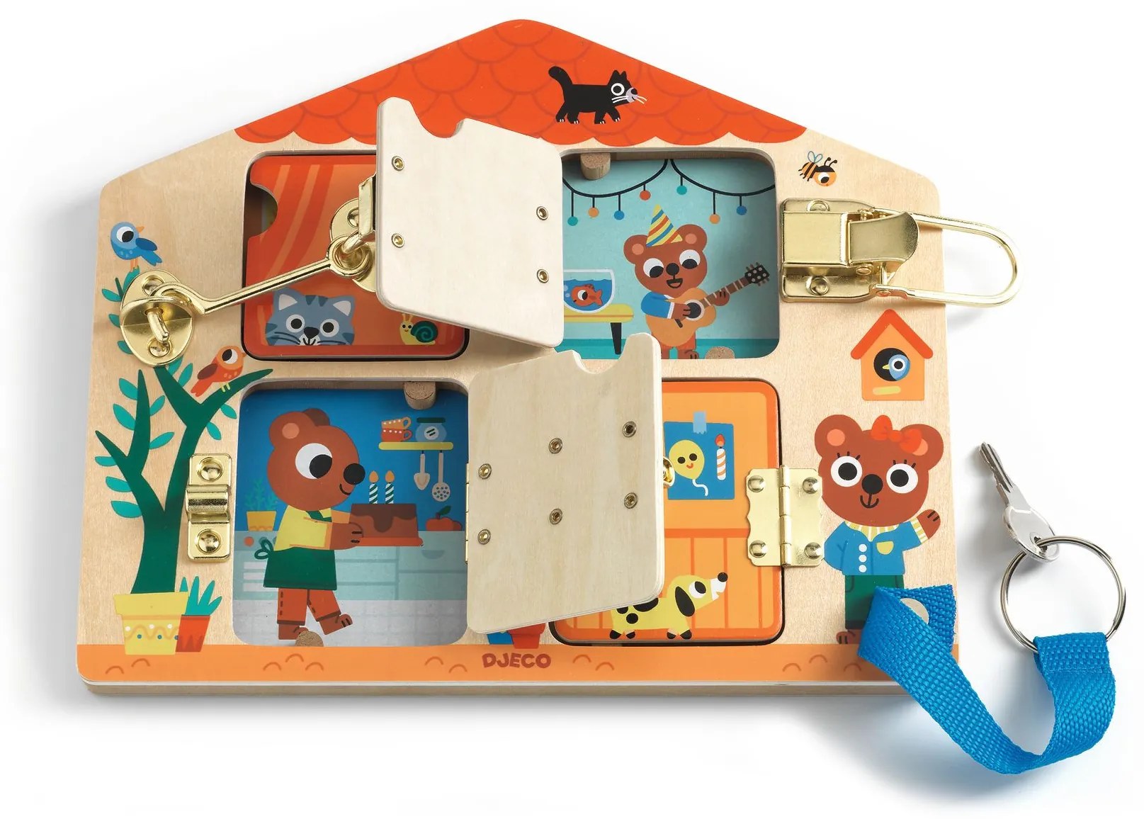 Domček so zámkami - mačička slávi narodeniny