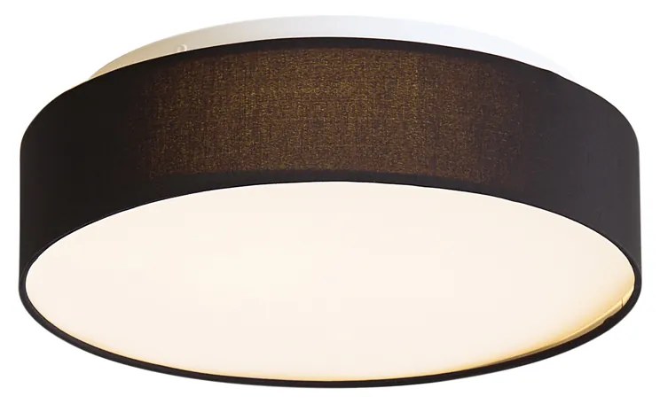 Inteligentné stropné svietidlo čierne 35 cm vrátane LED a diaľkového ovládania - Flat Drum