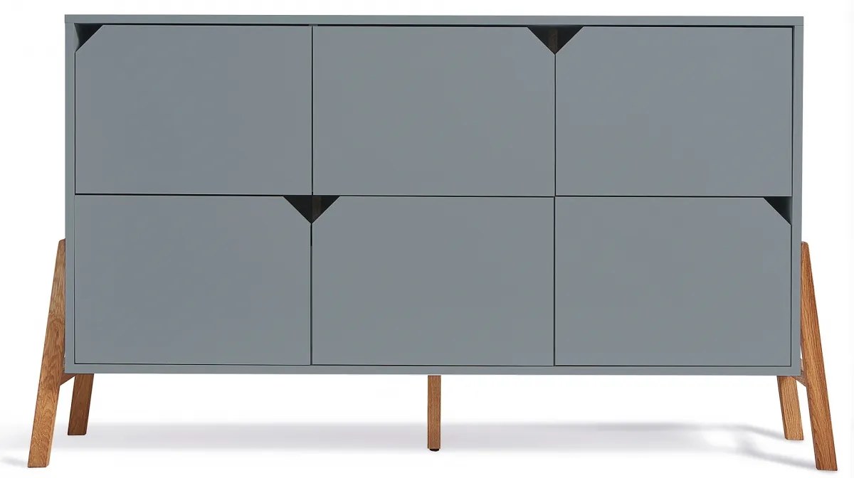 Bellamy Moderná komoda Lotta - 6 zásuviek (2 farby) Farba: Sivá