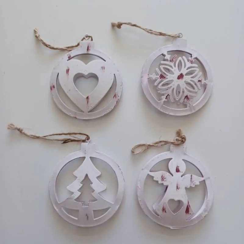 DECOLED Kovová vianočná závesná ozdoba s patinou anjel