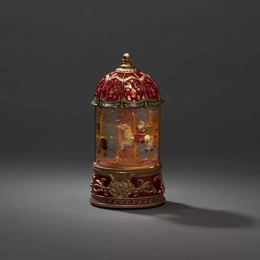 LED svetelná dekorácia kolotoč, napájanie: batériové, sieťové, teplá biela, výška: 22,3 cm