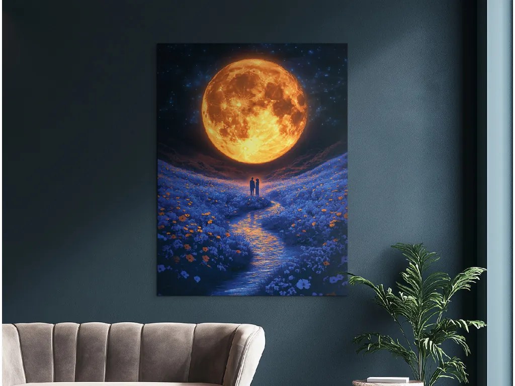 drevko | Moderný obraz V objatí mesiaca