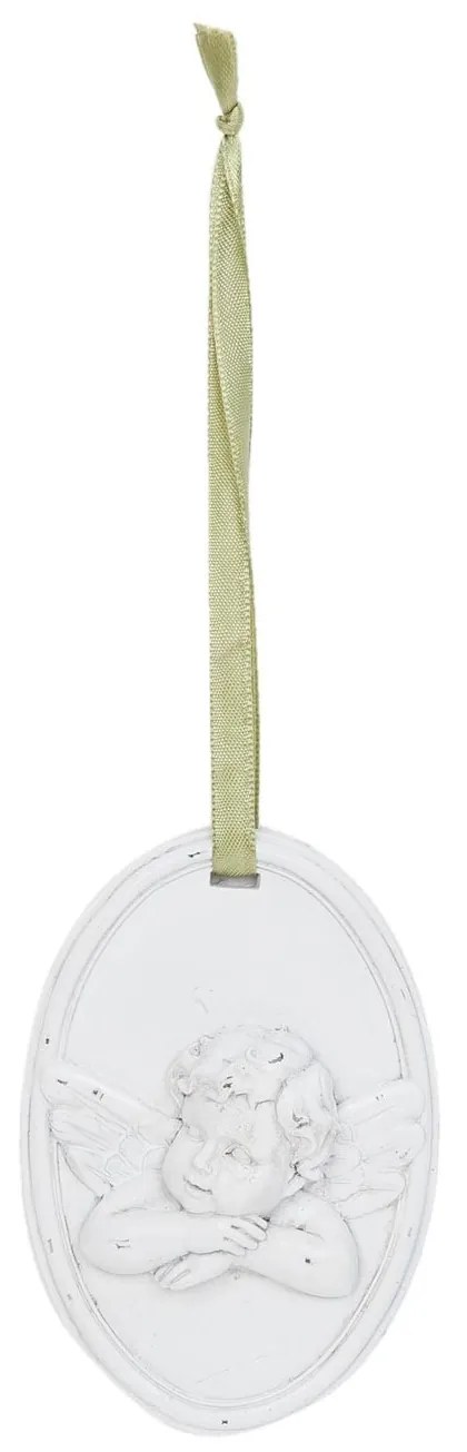 Závesná biela ozdoba s anjelom - 7 * 2 * 10 cm Závesná biela ozdoba s anjelom - 7 * 2 * 10 cm