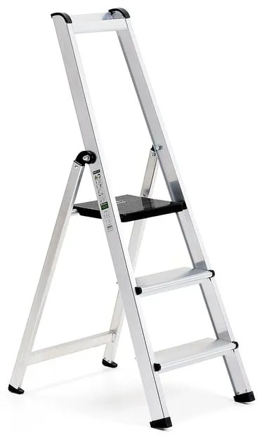 Skladací hliníkový rebrík UPWARD, 3 priečky, výška 660 mm