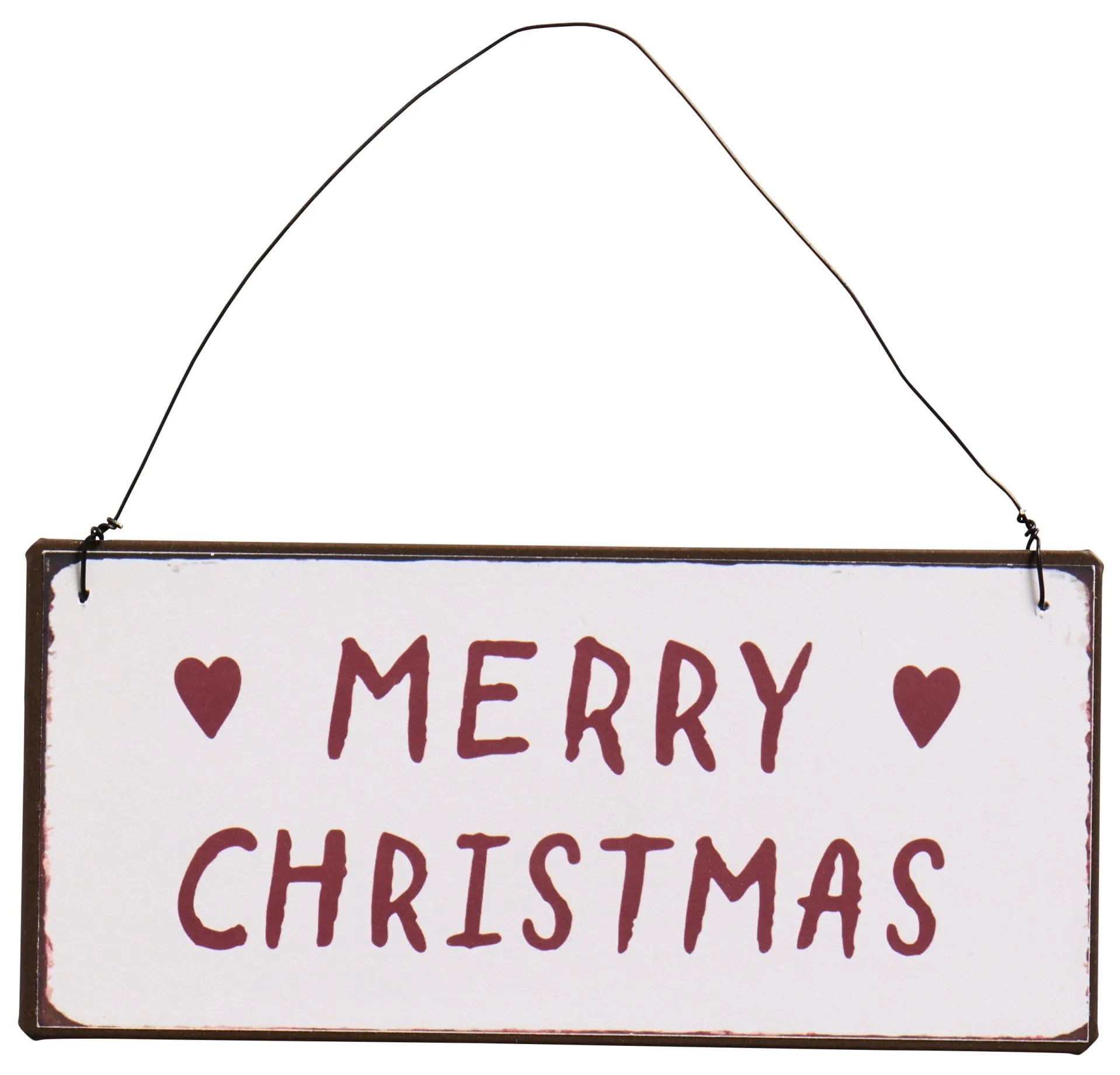 Ib Laursen Závesná plechová ceduľka Merry Christmas