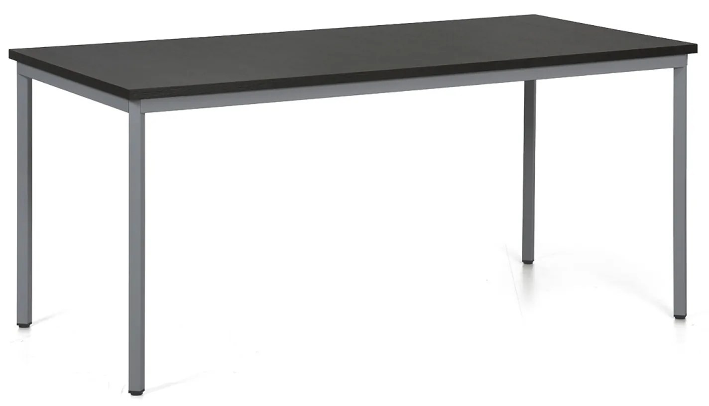 Jedálenský stôl TRIVIA, tmavo sivá podnož, 1600 x 800 mm, wenge