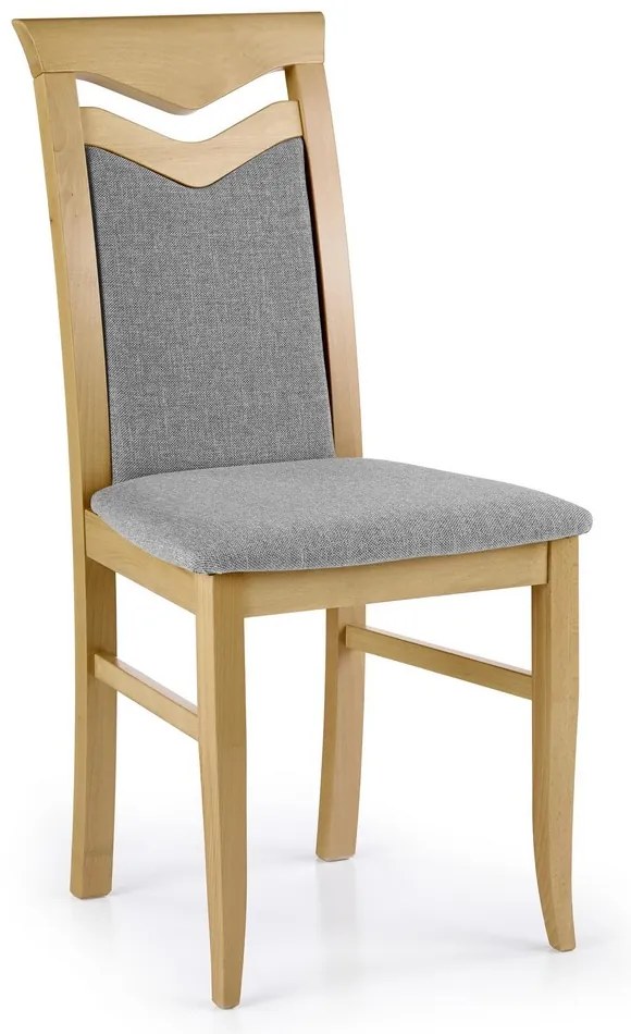 Jedálenská stolička Citrone, sivá / dub medový