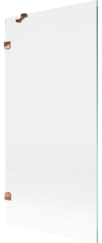 Mexen, Mexen Lunar 1-krídlová vaňová zástena 90 x 150 cm, transparentná, ružové zlato - 897-090-000-60-00