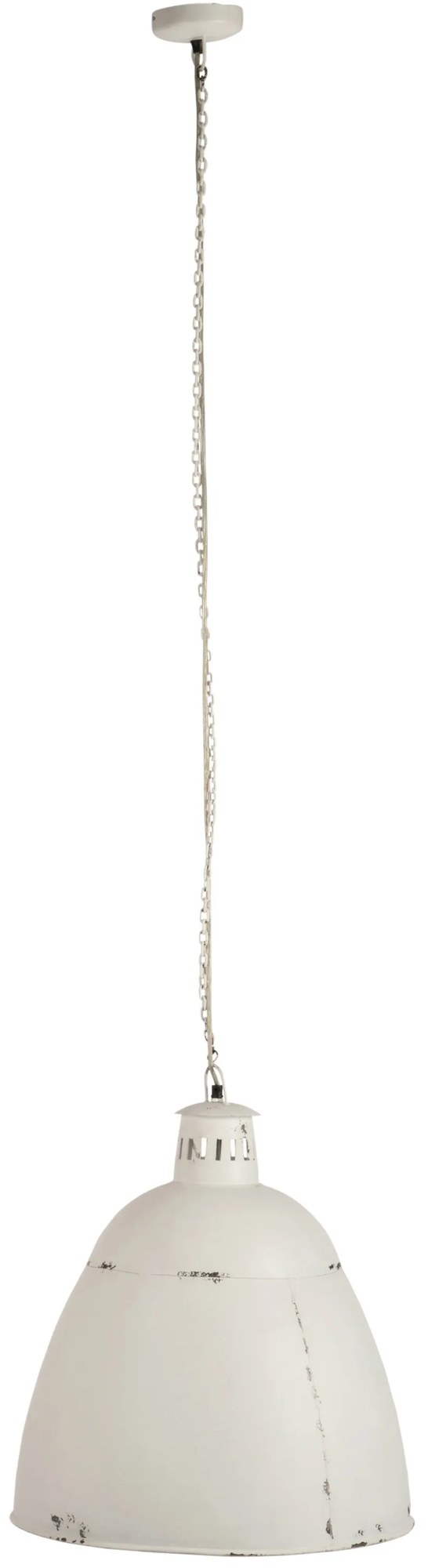 Biela závesná kovová lampa s patinou - 45 * 45 * 55 cm