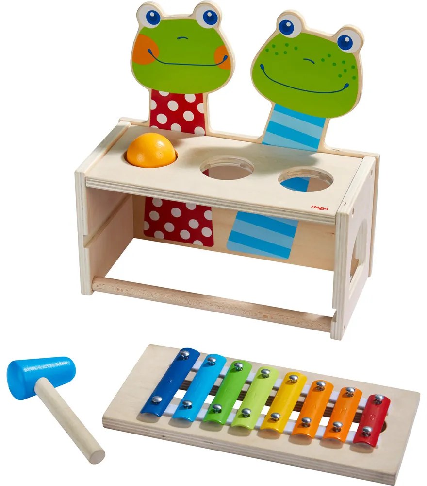 Zatĺkačka s xylofónom - žabí koncert