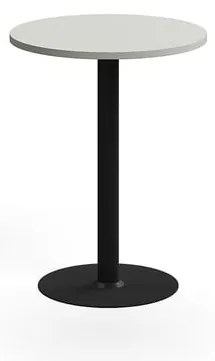 Barový stôl VERTICUS, Ø700x900 mm, svetlošedá/čierna