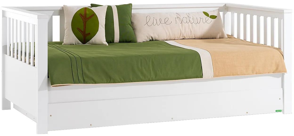 Válenda 90x200cm so zásuvkou Paxton - biela