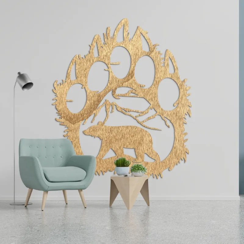 Obraz medveďa laba chodidlo - originálny dekor pre milovníkov prírody | SENTOP PR0405