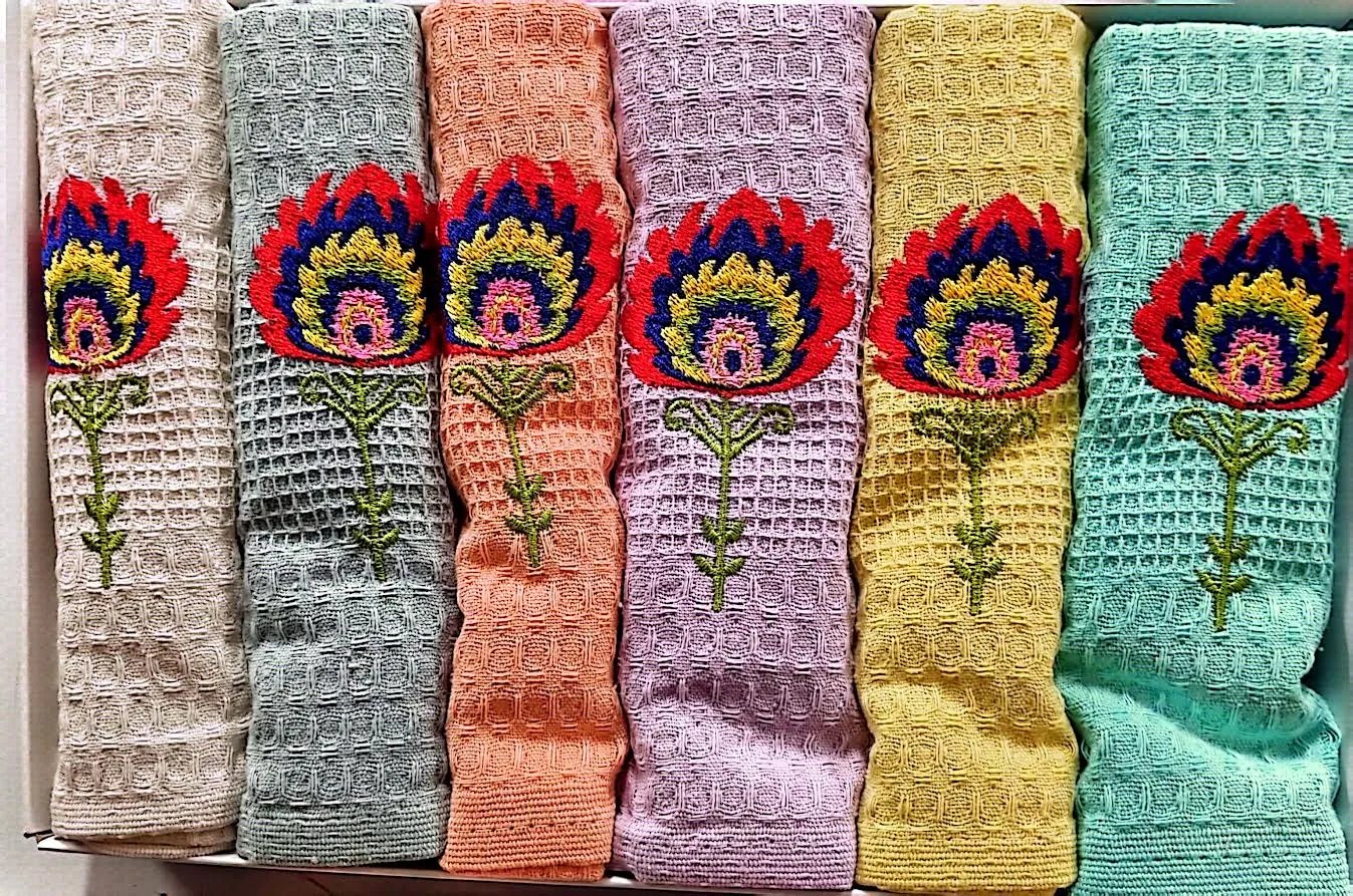 Kuchynské utierky Kvety Bavlna 6ks/40x60 cm