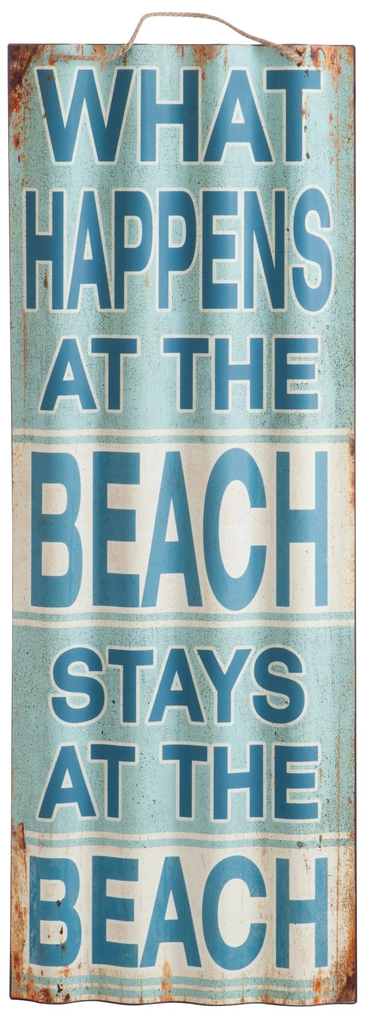 Závesná kovová ceduľa The Beach - 40 * 2,5 * 126 cm