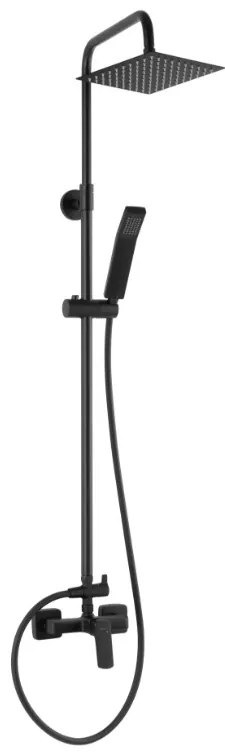 Ferro Vitto Verdeline, sprchová sada 150 mm s hornou dažďovou hlavicou, čierna matná, NP81-BVI7UVL-BL