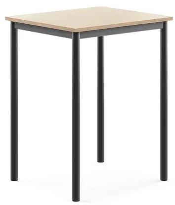 Stôl BORÅS, 700x600x900 mm, laminát - breza, antracit