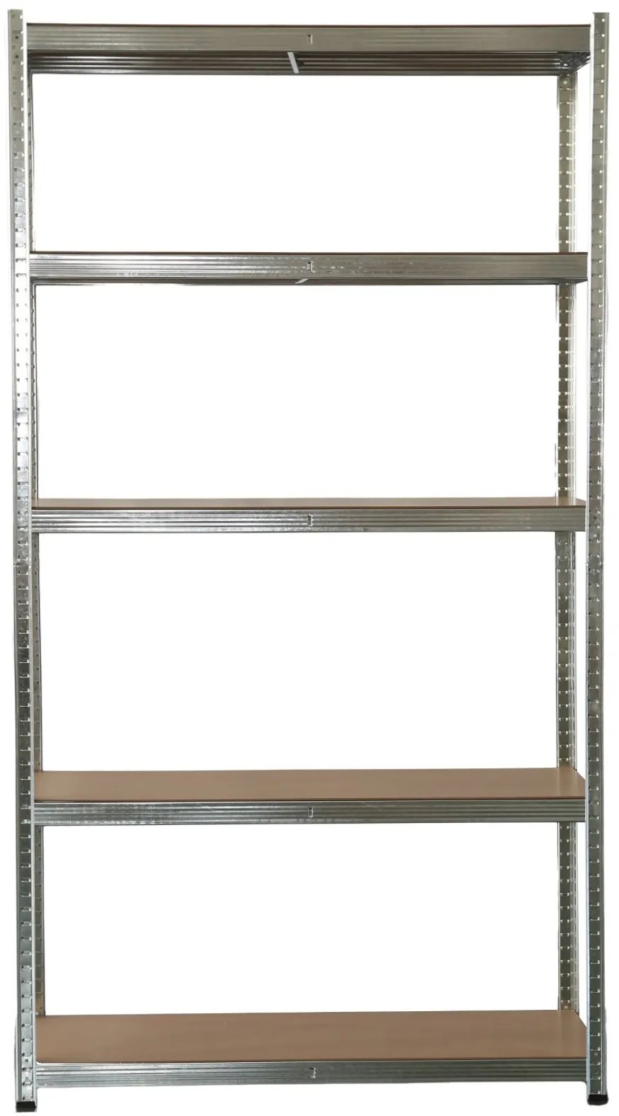 Kovový regál BestBerg BBMS-30 / 120 x 180 x 45 cm / 5 políc / strieborná/hnedá