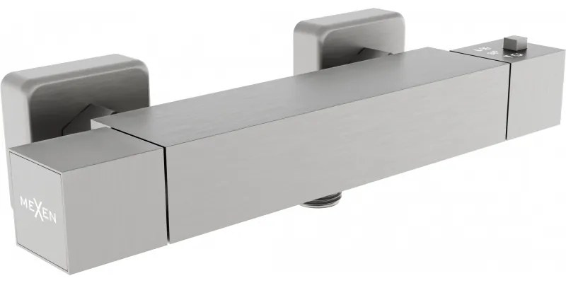 Mexen Cube, termostatická sprchová batéria so spodným 1/2