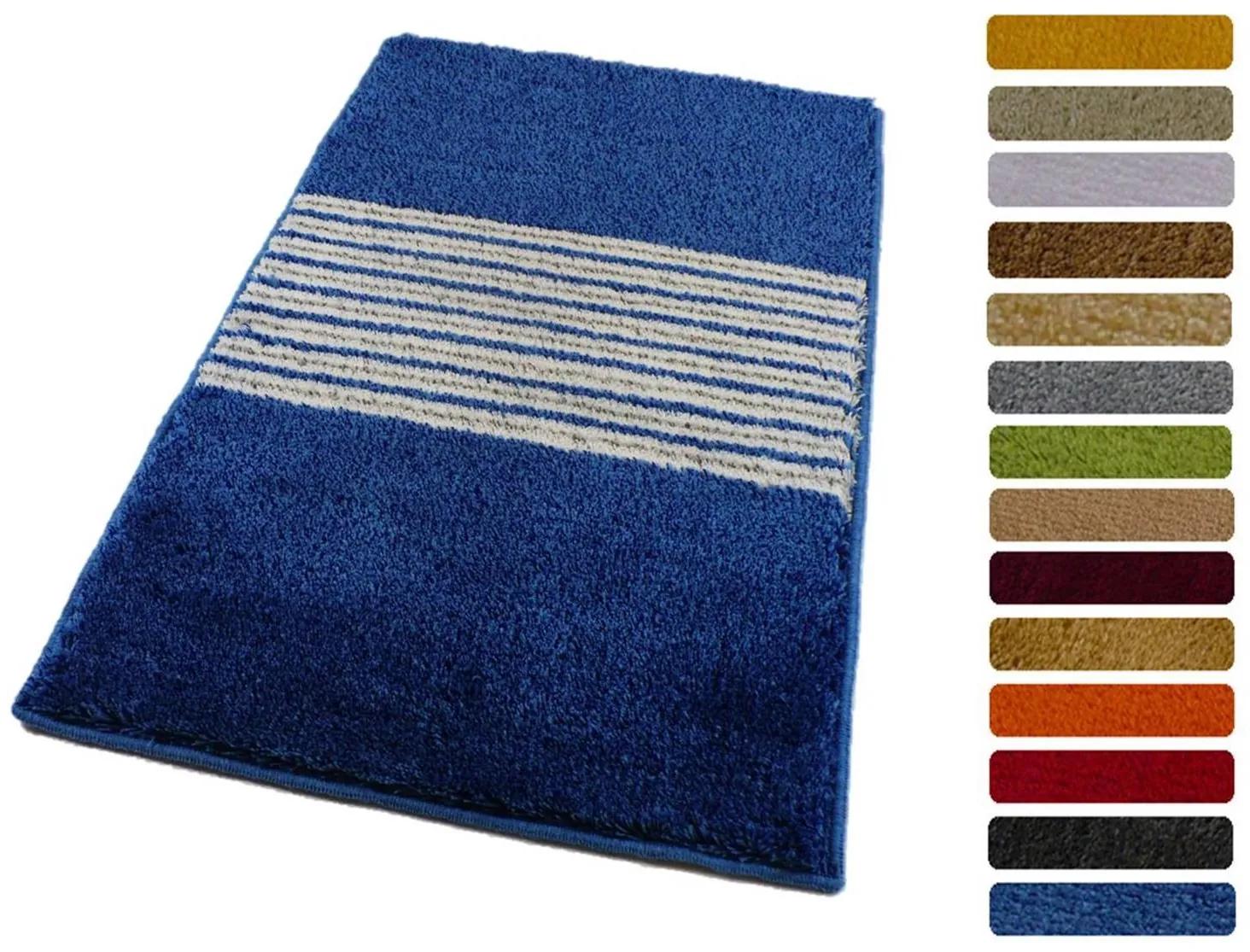 ROUTNER Kúpeľňová predložka IRSINA Modrá 10501 - Modrá / 50 x 80 cm 10501